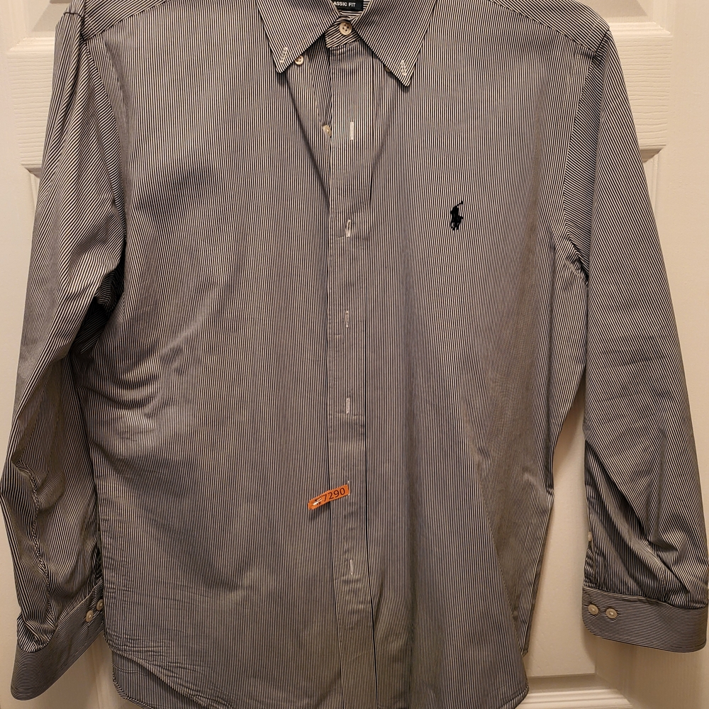 Polo by Ralph Lauren Men's Button-Down Shirt - Navy Pinstripe